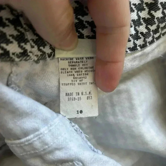 Rare - One of a Kind Vintage - Houndstooth Denim Cutoffs - Picture 11 of 11